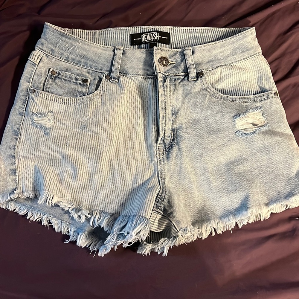 Jean Shorts Striped/Blue Jean